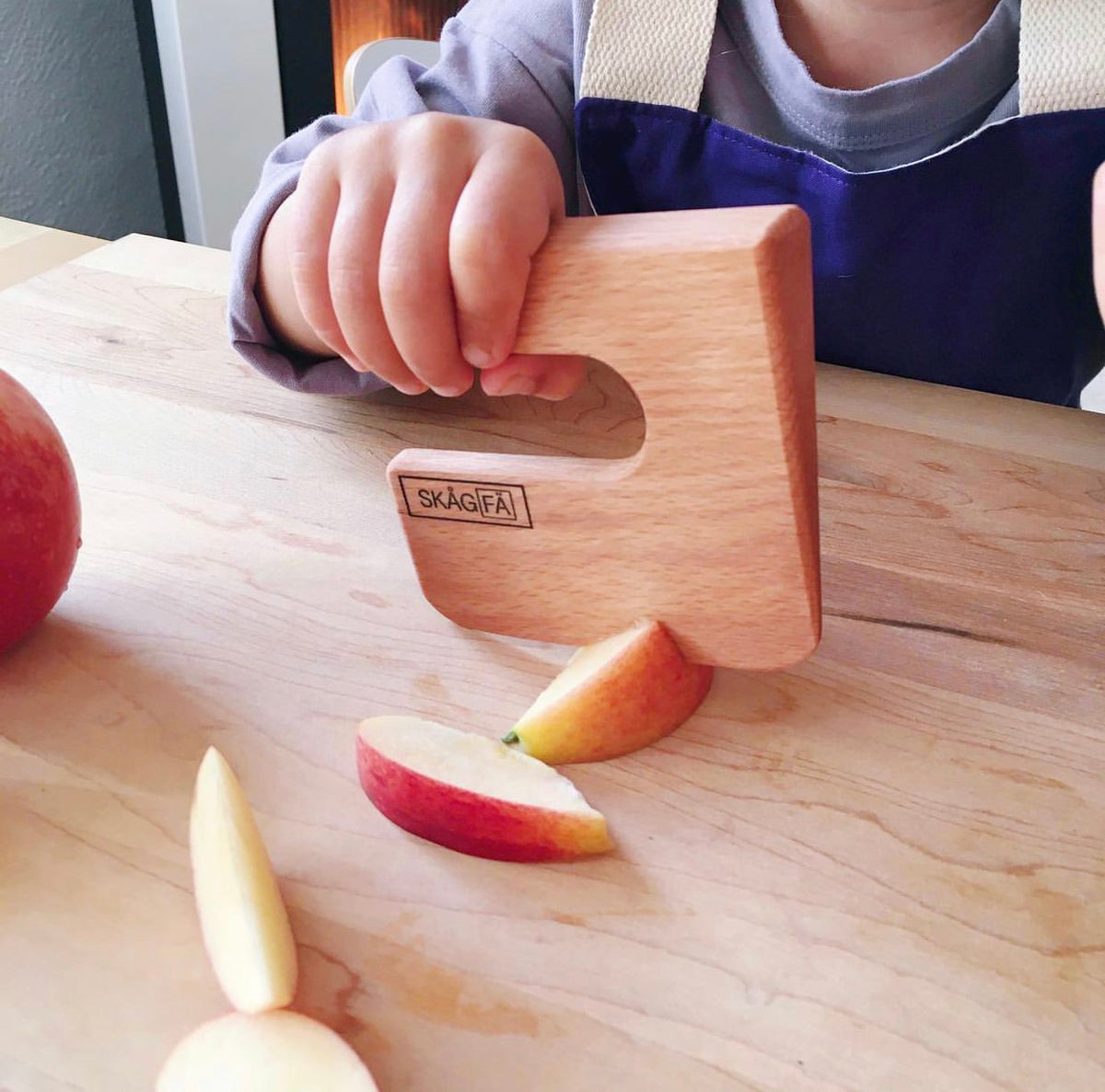 facas cozinha para crianças - Kit facas madeira para crianças - facas para  crianças com avental Tábua corte Cortadores frutas e legumes Facas  Pologmase