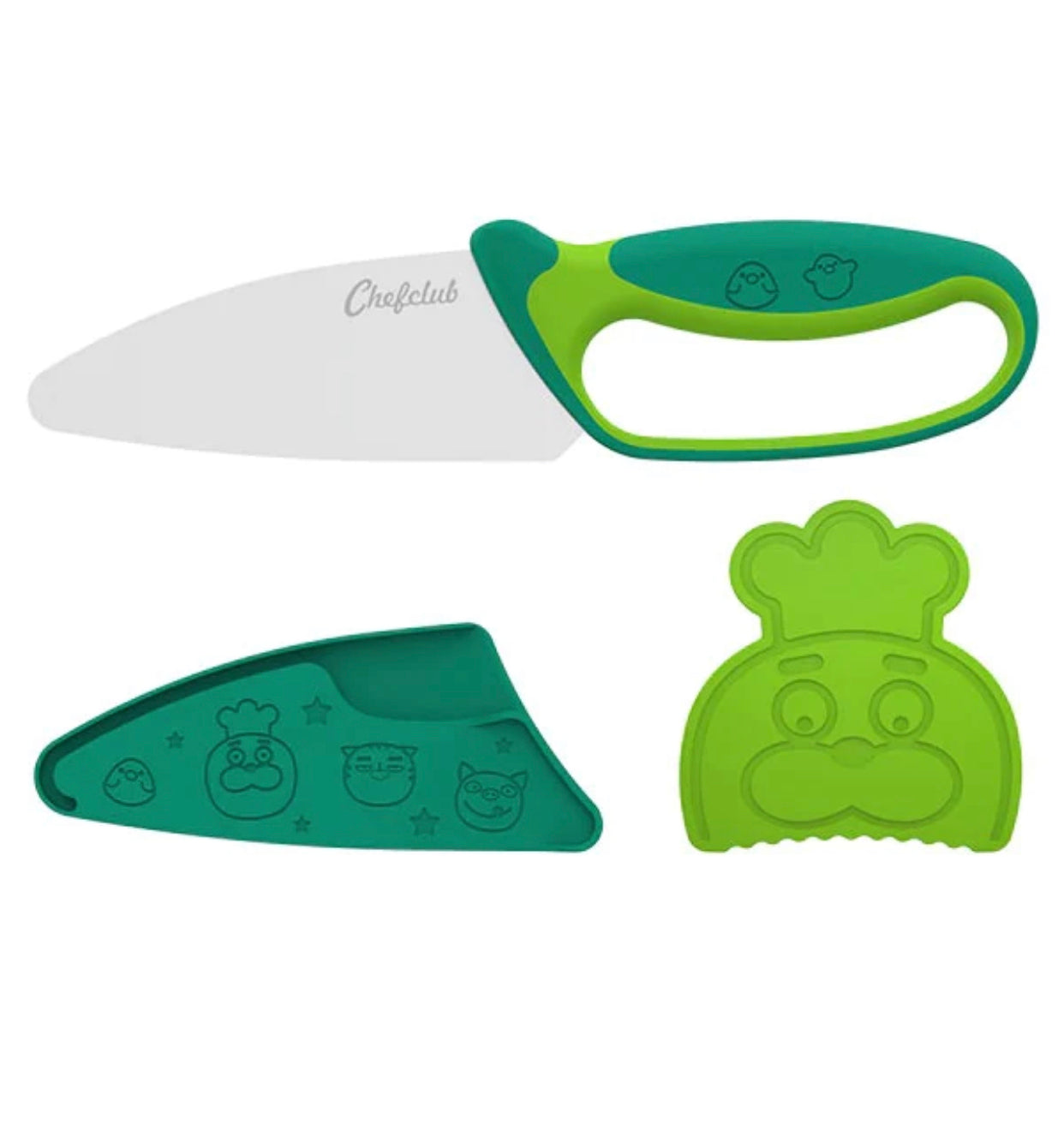 Kibbidea Faca infantil para cozinhar de verdade, faca segura para crianças  pequenas, faca de chef em aço inoxidável para crianças com protetor de  dedos, ponta arredondada, bordas serrilhadas (azul) : :  Ferramentas